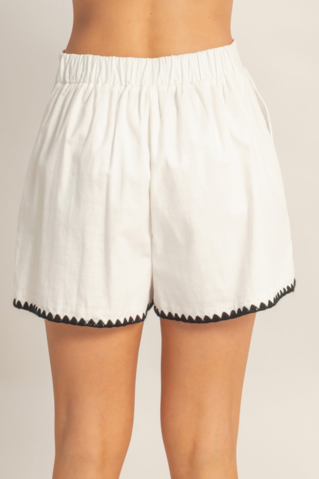 Scallop Trim High - Waisted Shorts | Women’s Tailored Summer Shorts - ZumBuys