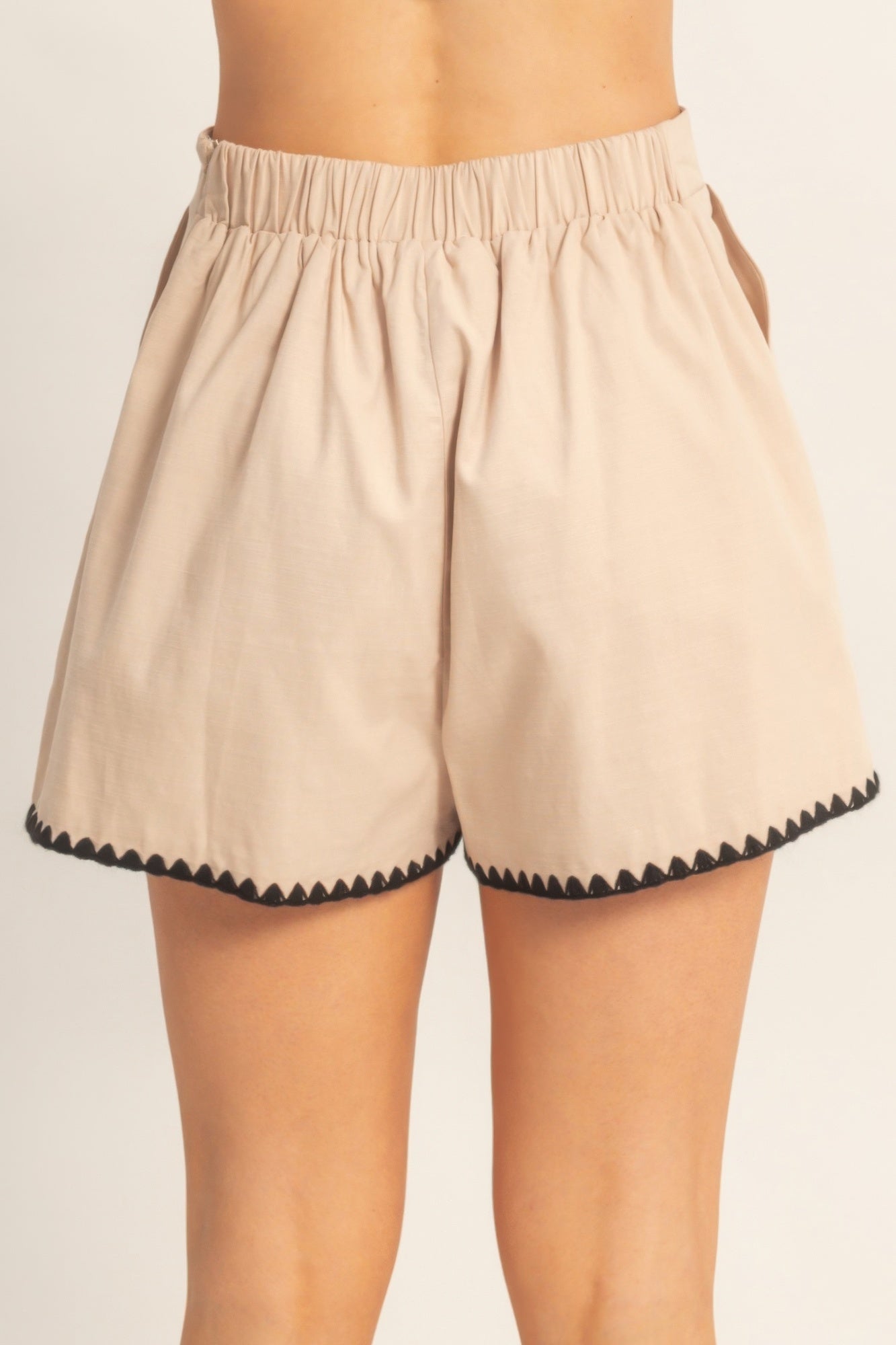 Scallop Trim High - Waisted Shorts | Women’s Tailored Summer Shorts - ZumBuys