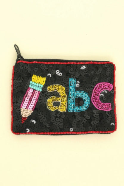 School Themed ABC Coin Bag - ZumBuys