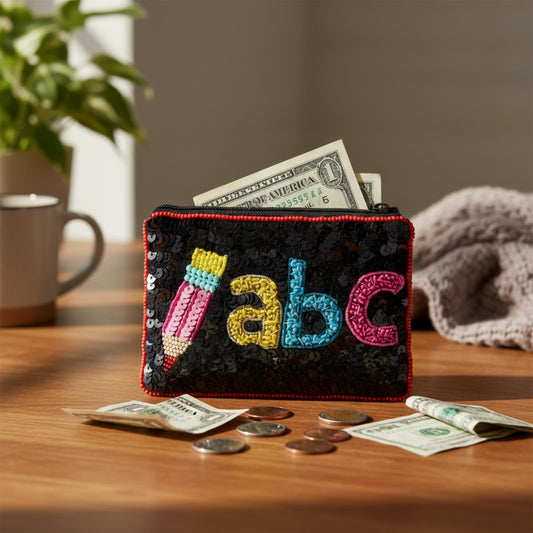 School Themed ABC Coin Bag - ZumBuys