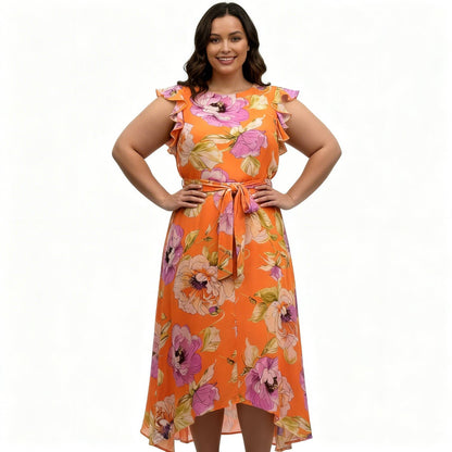 Shelby & Palmer Floral Ruffled Sleeve - ZumBuys