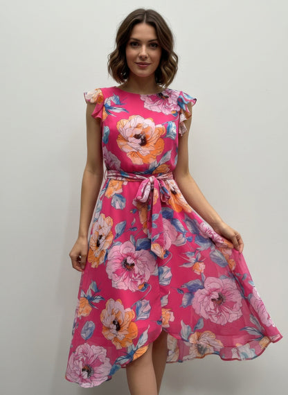 Shelby & Palmer Floral Ruffled Sleeve - ZumBuys