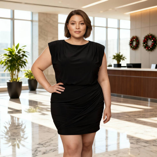 Shirring Detailed Mini Dress - ZumBuys