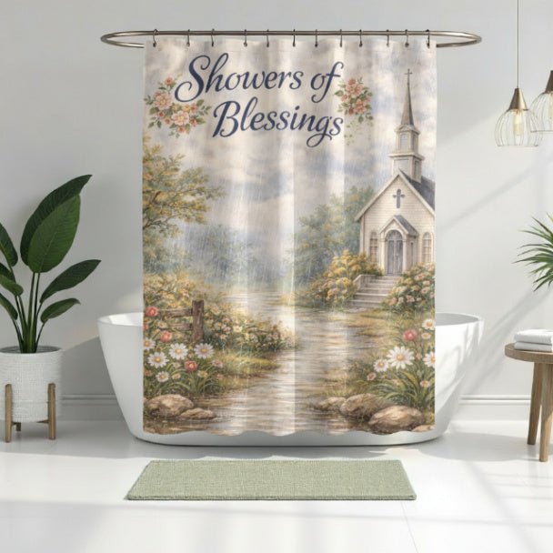 Showers of Blessings Shower Curtain - ZumBuys