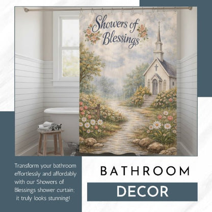 Showers of Blessings Shower Curtain - ZumBuys