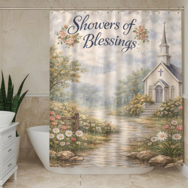 Showers of Blessings Shower Curtain - ZumBuys
