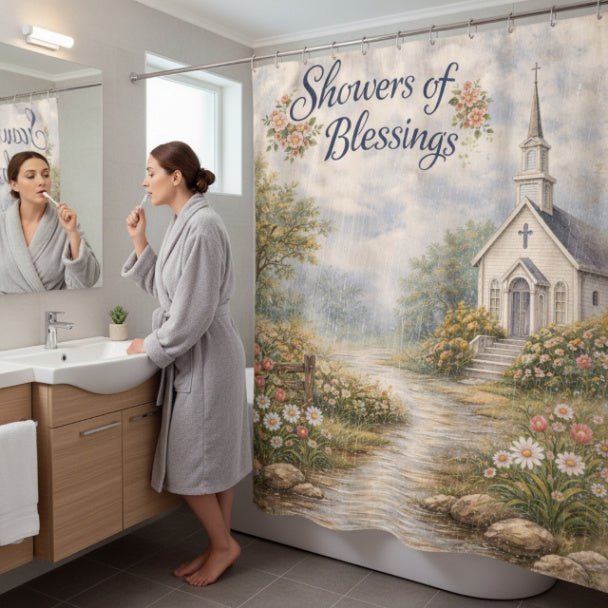 Showers of Blessings Shower Curtain - ZumBuys