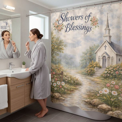 Showers of Blessings Shower Curtain - ZumBuys