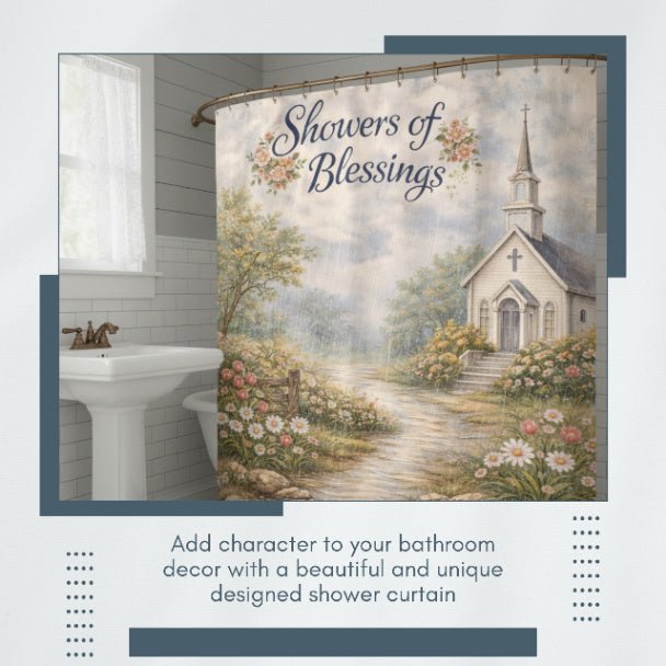 Showers of Blessings Shower Curtain - ZumBuys