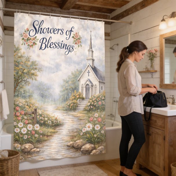 Showers of Blessings Shower Curtain - ZumBuys