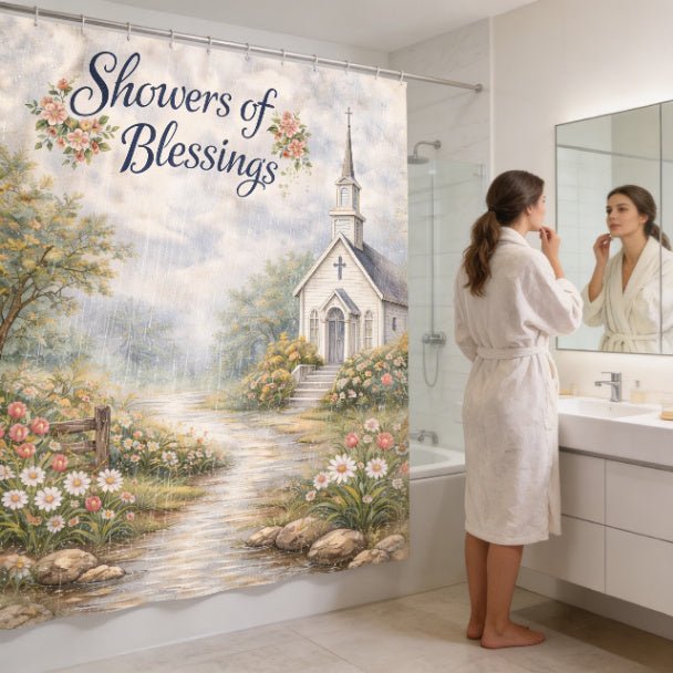 Showers of Blessings Shower Curtain - ZumBuys
