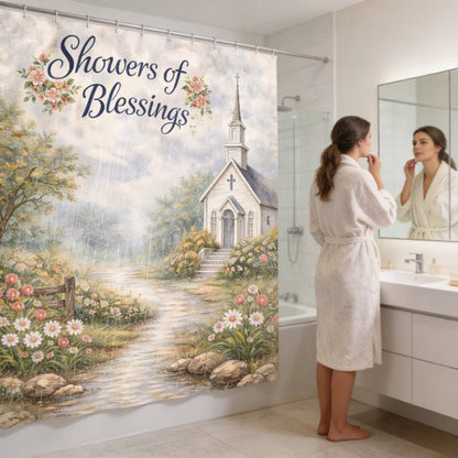 Showers of Blessings Shower Curtain - ZumBuys