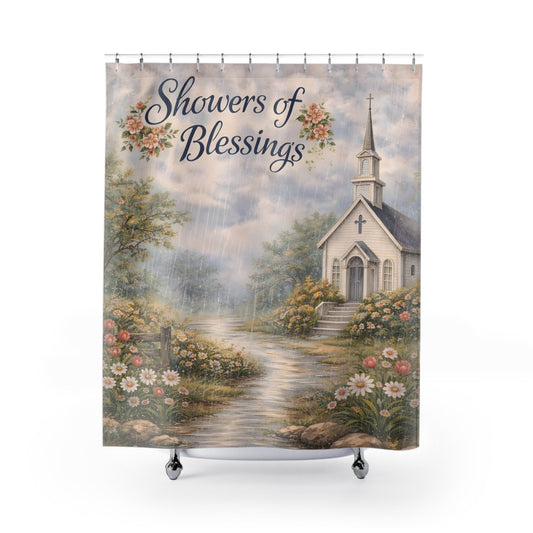 Showers of Blessings Shower Curtain - ZumBuys