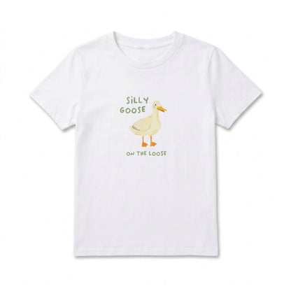 Silly Goose On The Loose Graphic Tee – Cute Funny Women’s T-Shirt - ZumBuys