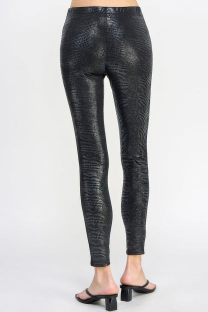 Snake skin print leggings - ZumBuys