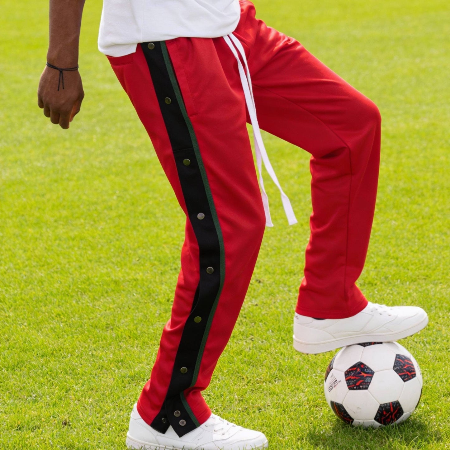 Snap Button Track Pants - ZumBuys