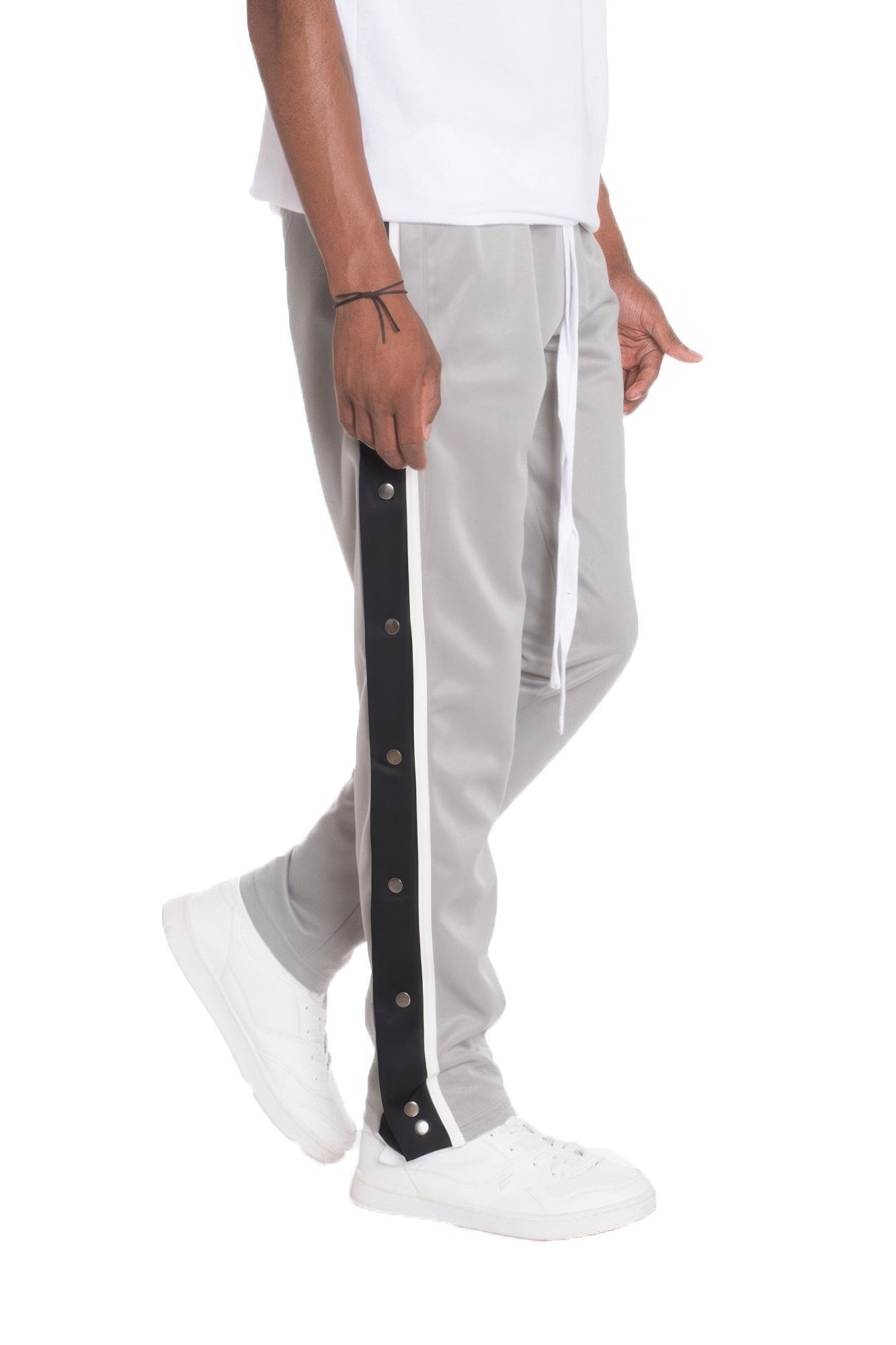 Snap Button Track Pants - ZumBuys
