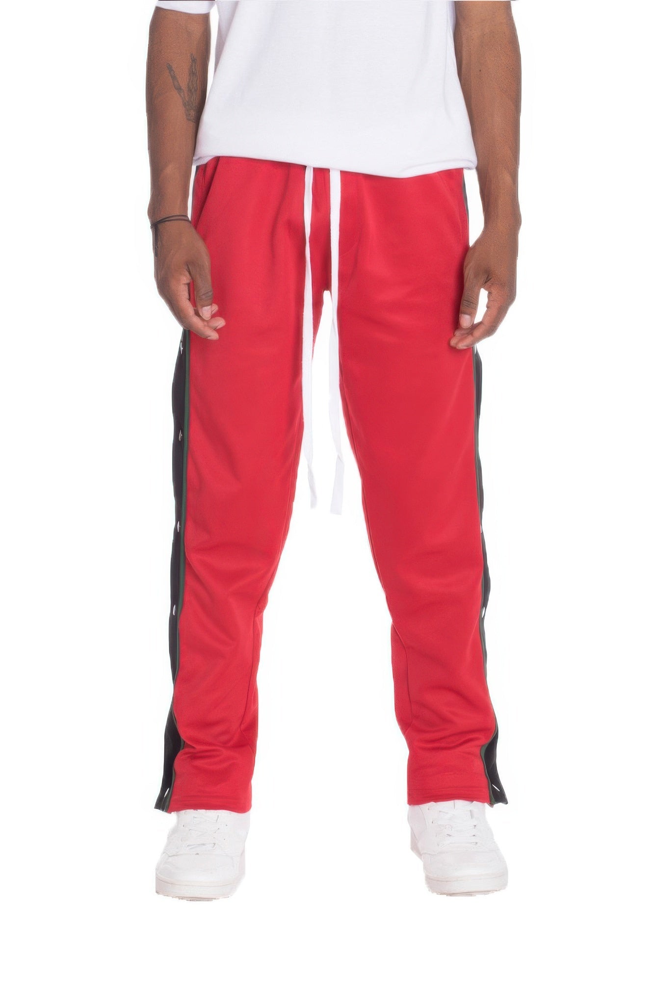 Snap Button Track Pants - ZumBuys