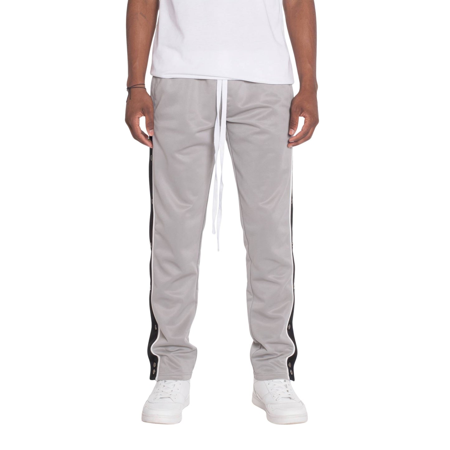 Snap Button Track Pants - ZumBuys
