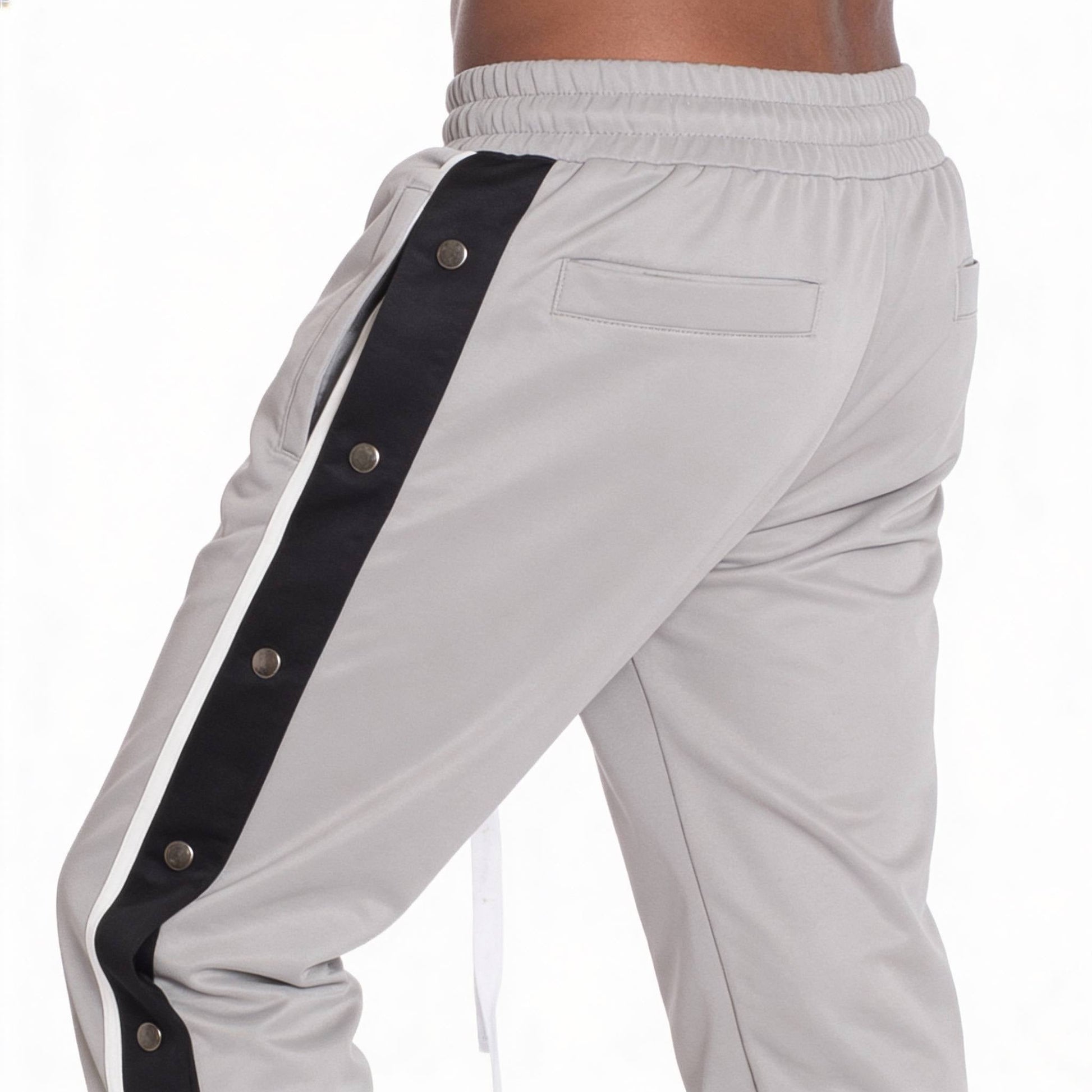 Snap Button Track Pants - ZumBuys