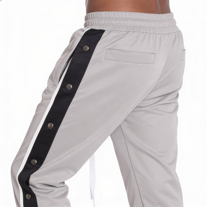 Snap Button Track Pants - ZumBuys