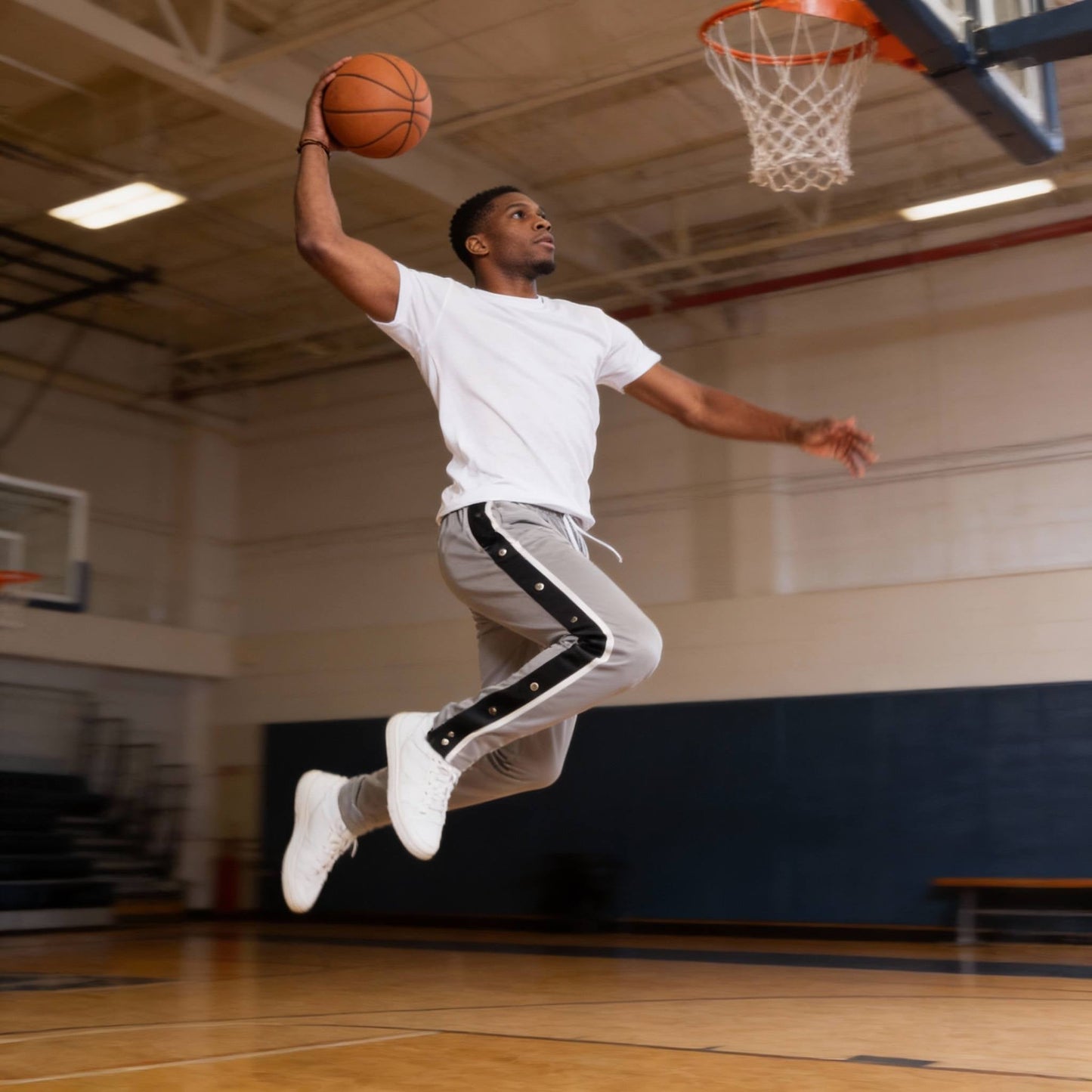 Snap Button Track Pants - ZumBuys