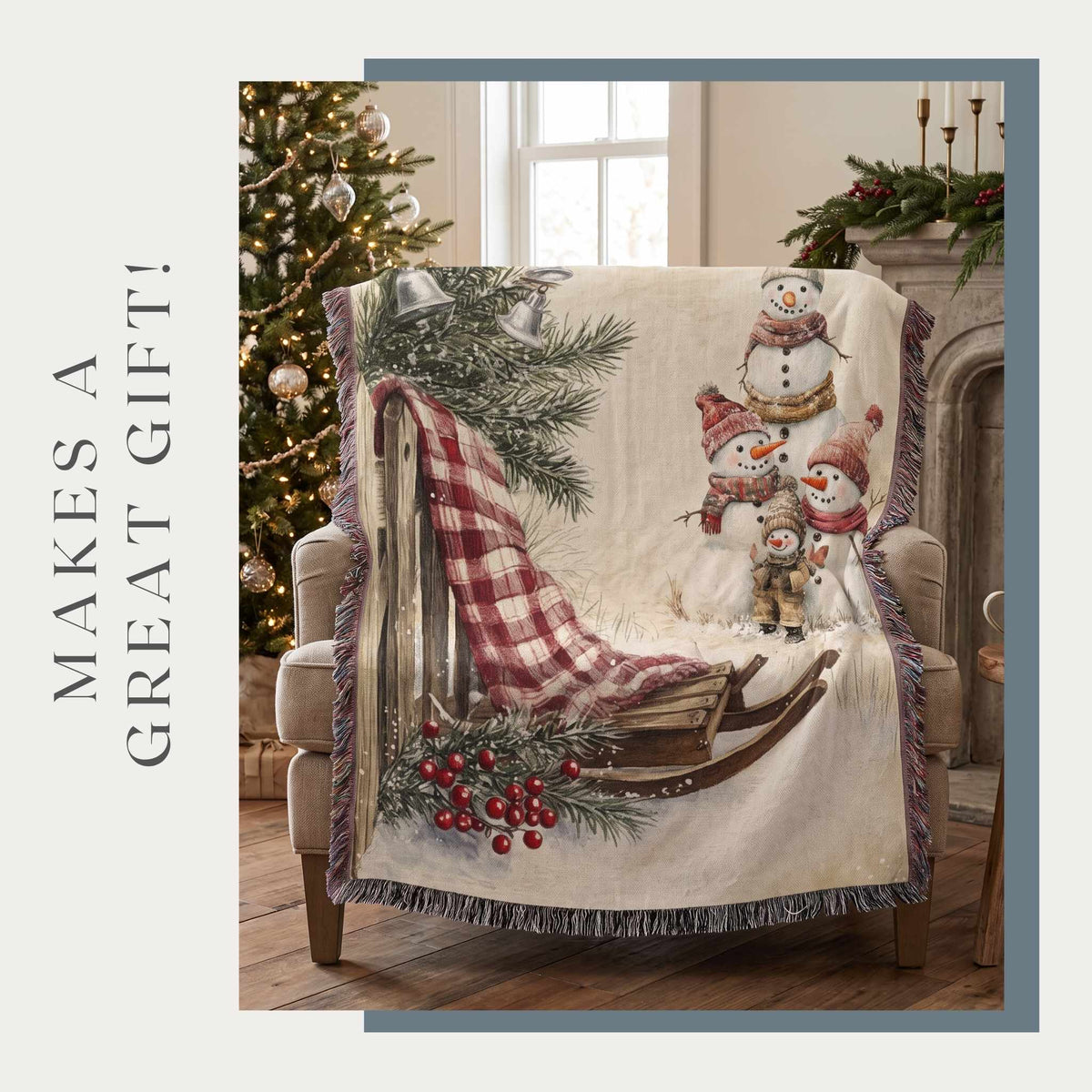 Snowy Times Together Woven Blanket - ZumBuys