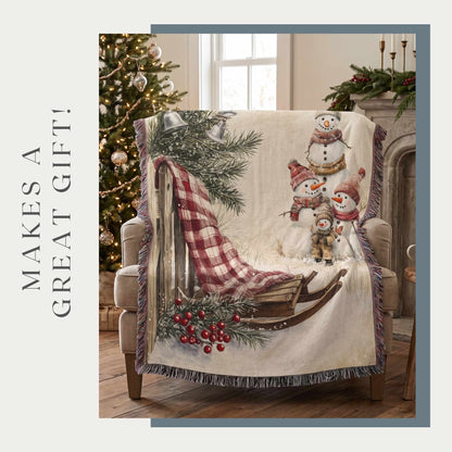 Snowy Times Together Woven Blanket - ZumBuys