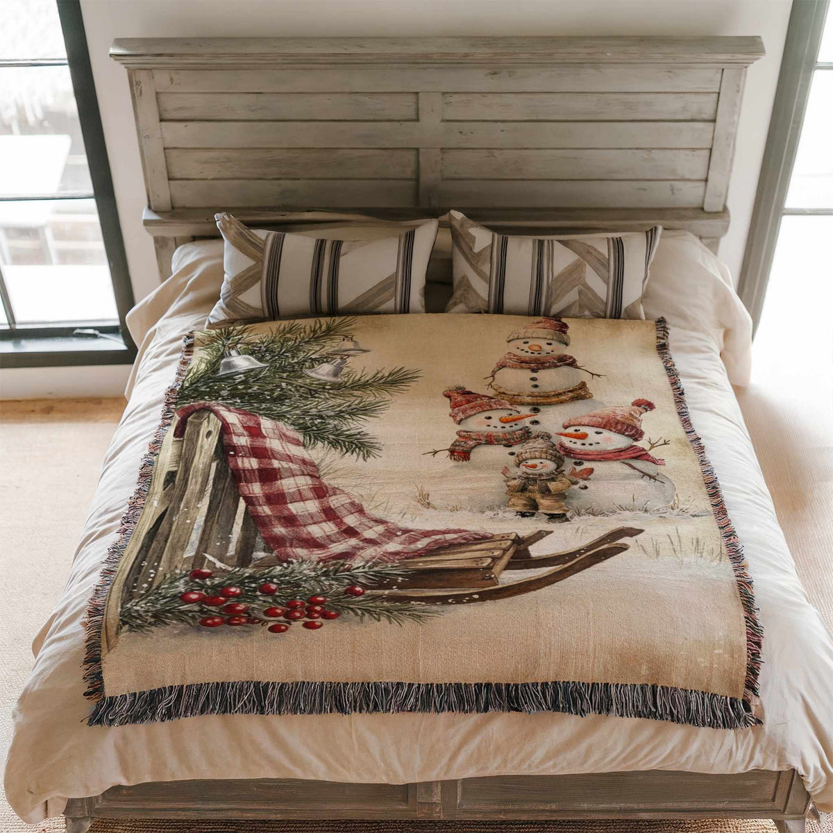 Snowy Times Together Woven Blanket - ZumBuys