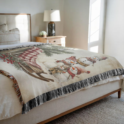 Snowy Times Together Woven Blankets - ZumBuys