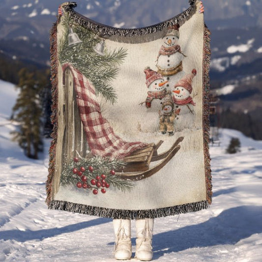 Snowy Times Together Woven Blankets - ZumBuys