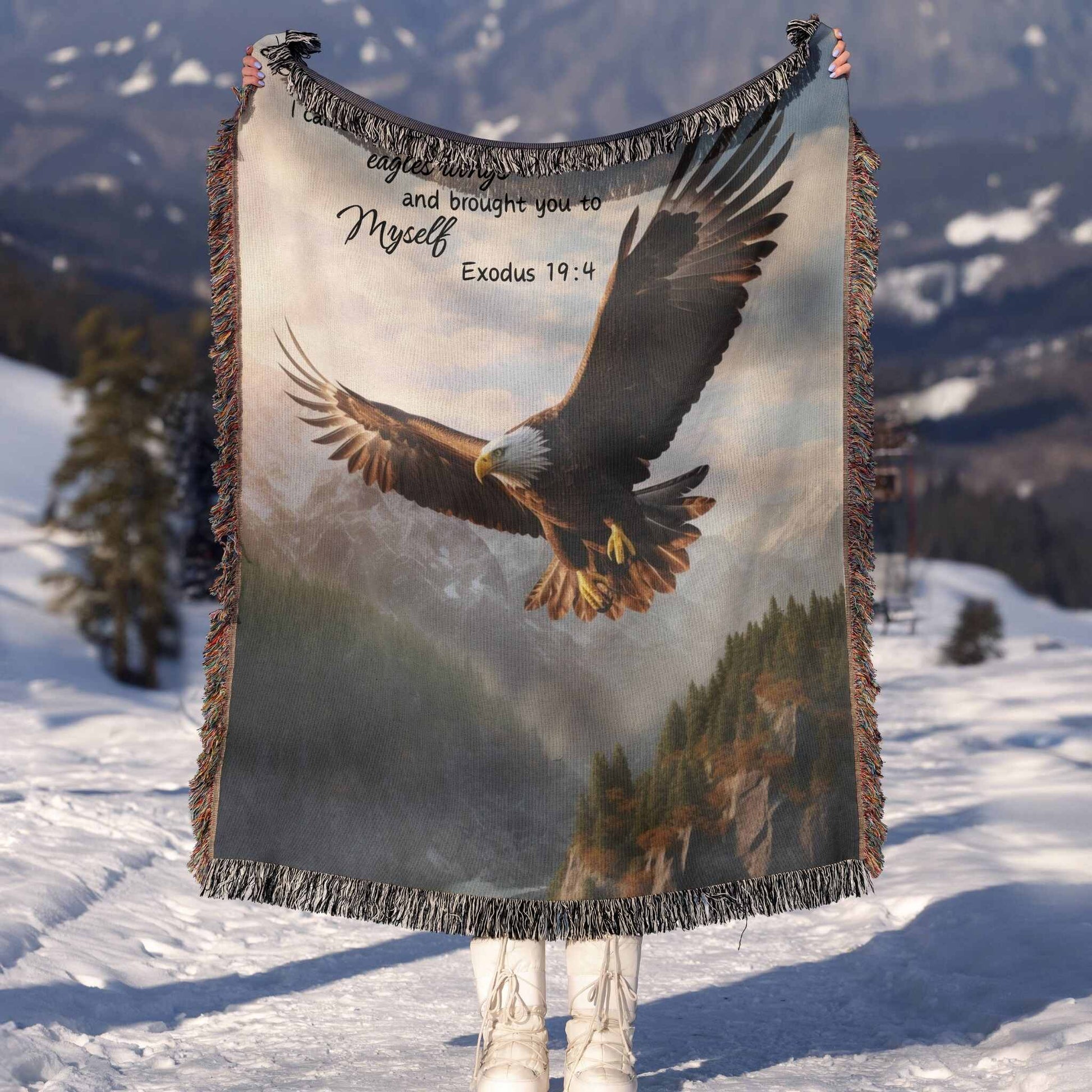 Soar in Faith Woven Blanket - ZumBuys