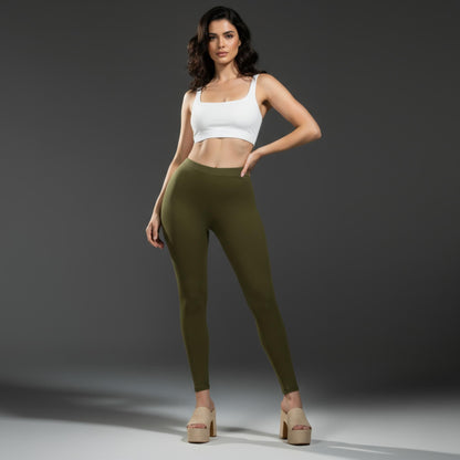 Solid High Waist Legging - ZumBuys