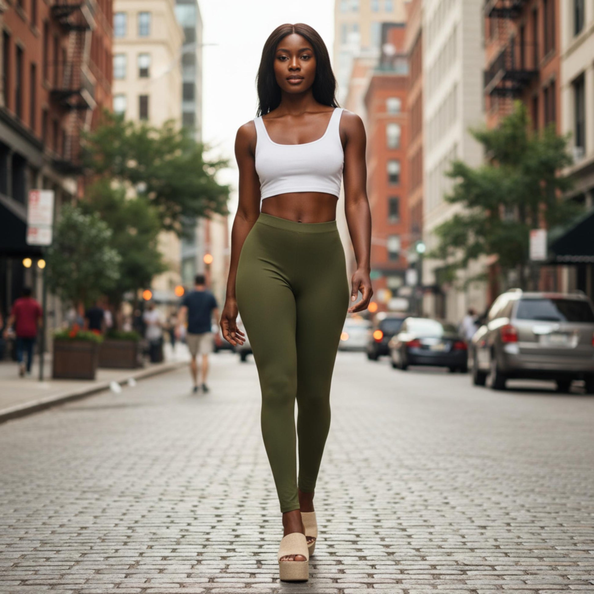 Solid High Waist Legging - ZumBuys