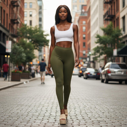 Solid High Waist Legging - ZumBuys