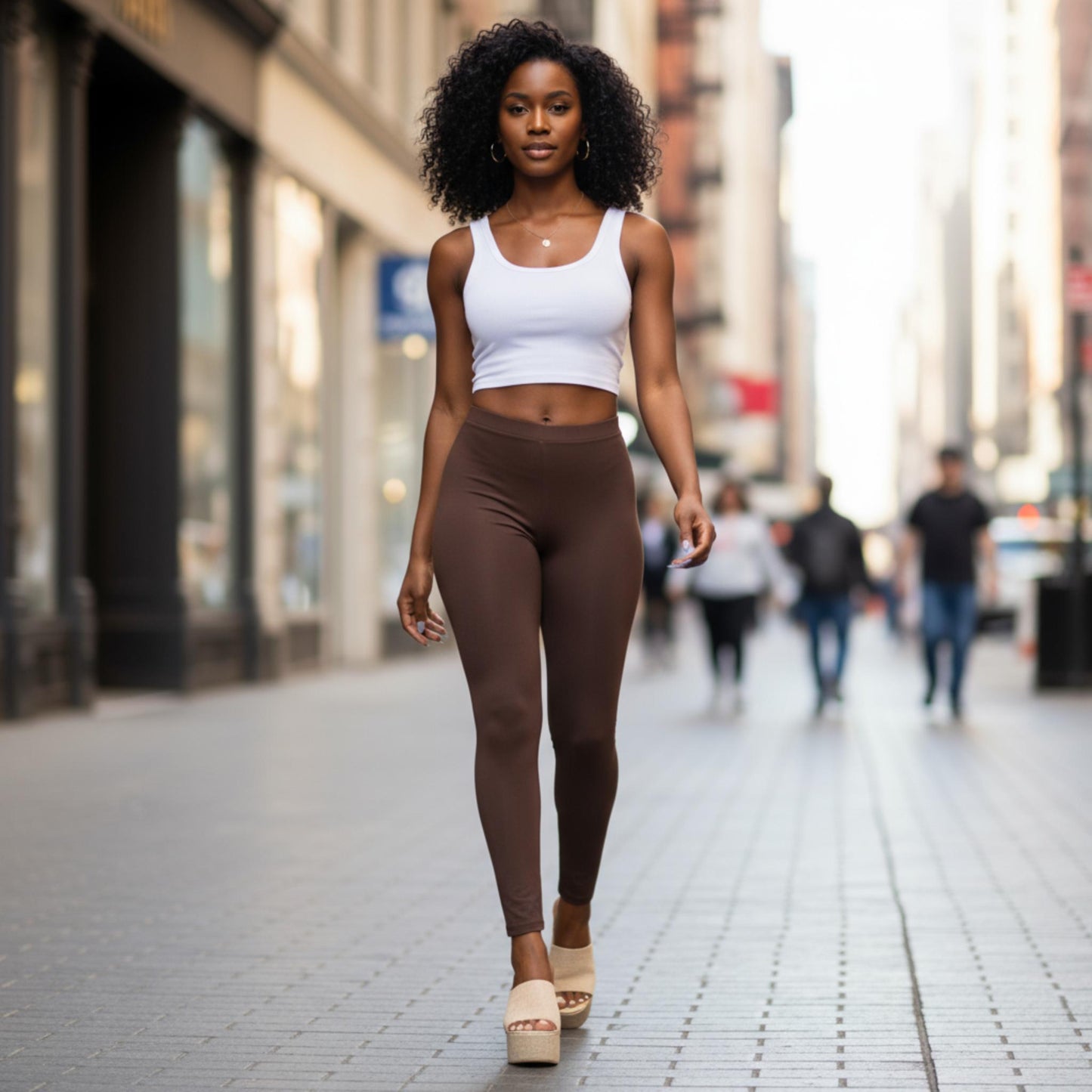 Solid High Waist Legging - ZumBuys