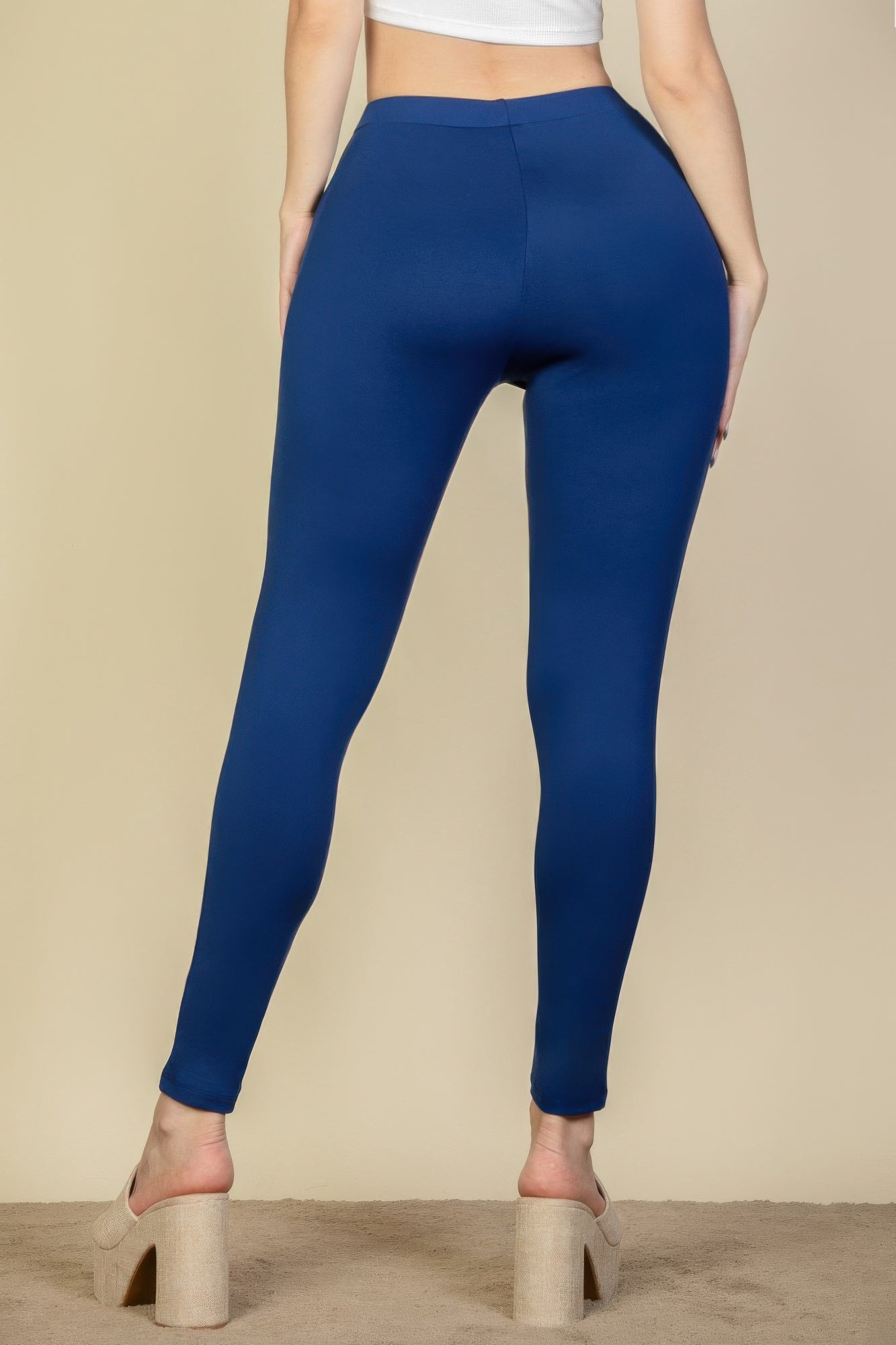 Solid High Waist Legging - ZumBuys