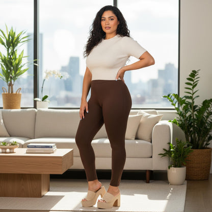 Solid High Waist Legging - ZumBuys