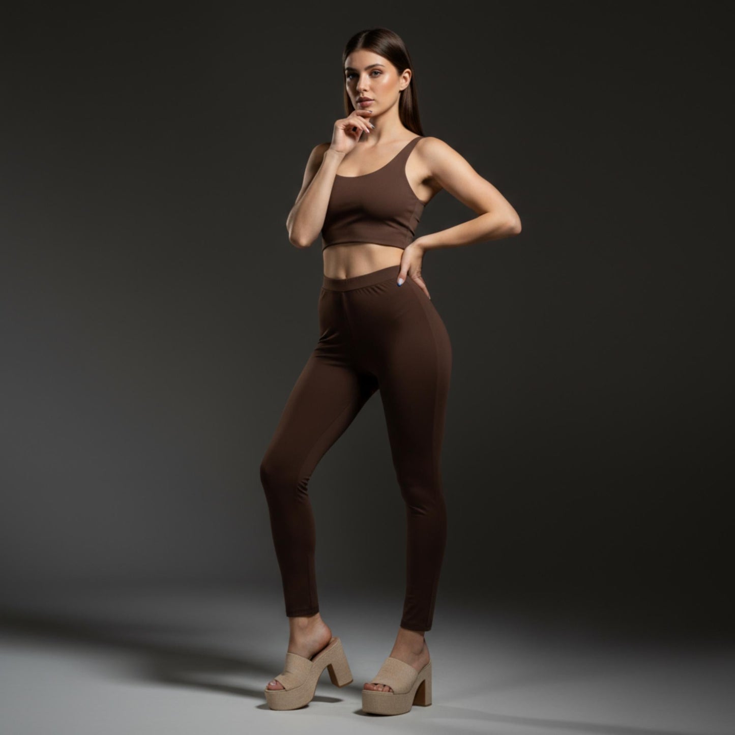 Solid High Waist Legging - ZumBuys