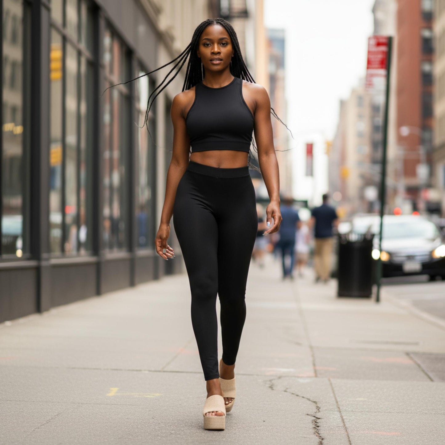 Solid High Waist Legging - ZumBuys