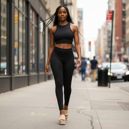 Solid High Waist Legging - ZumBuys