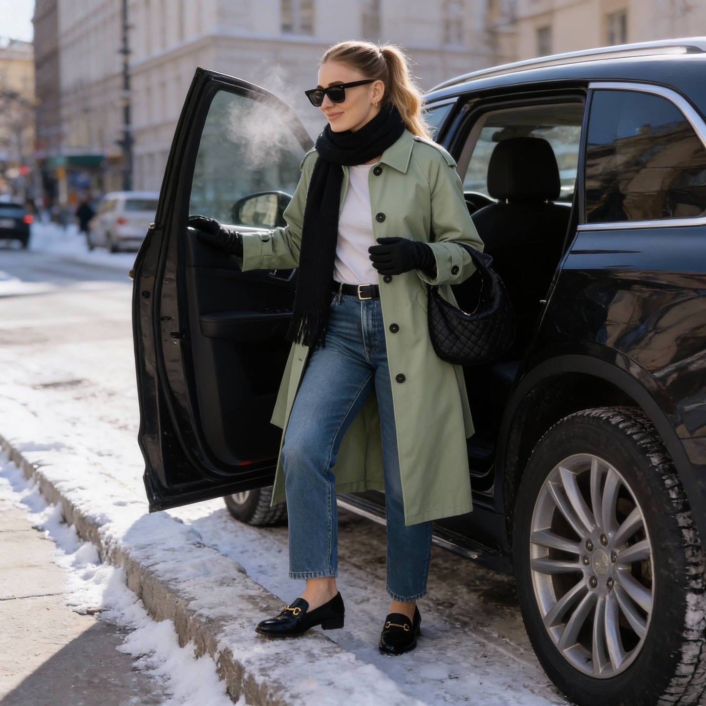 Solid Long Sleeve Trench Coat Woman Lined - ZumBuys