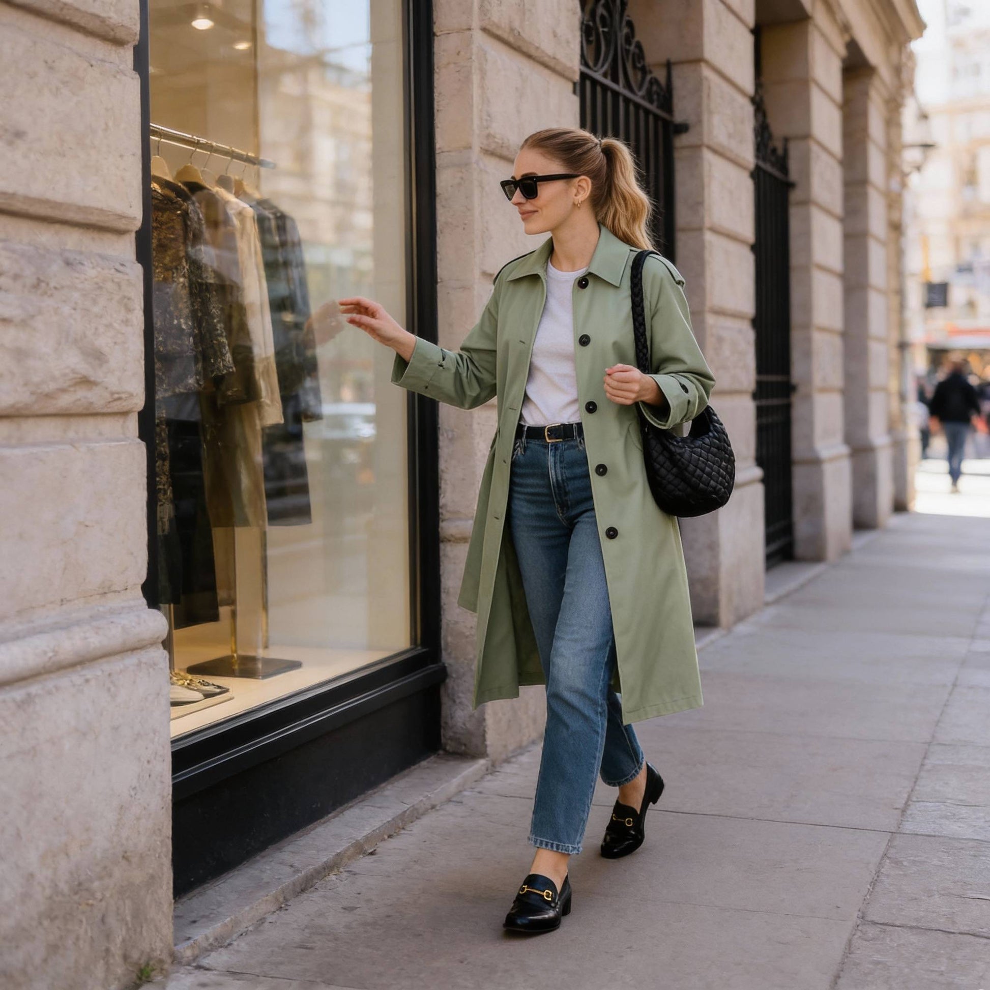 Solid Long Sleeve Trench Coat Woman Lined - ZumBuys