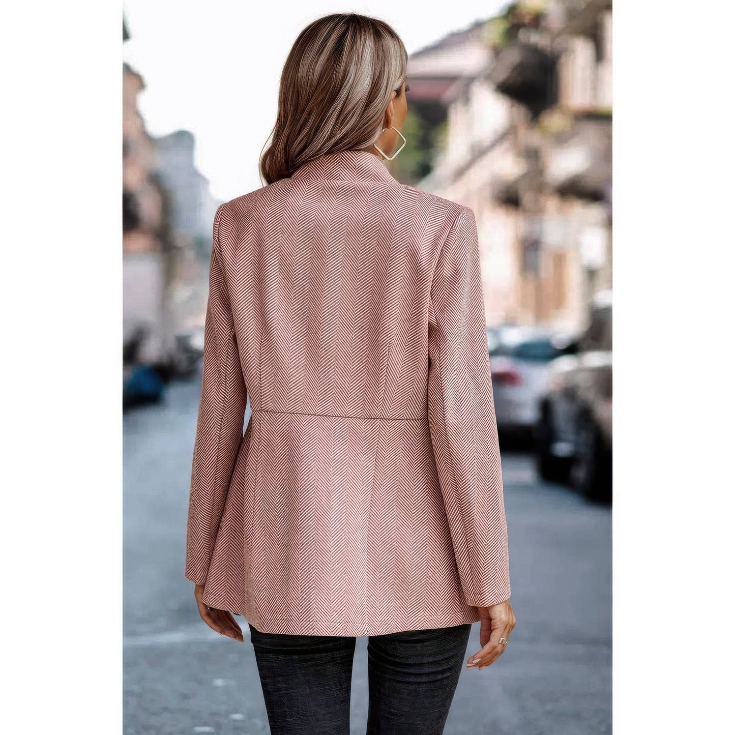 Solid Pocket Long Sleeve Elegant Wool Coat - ZumBuys