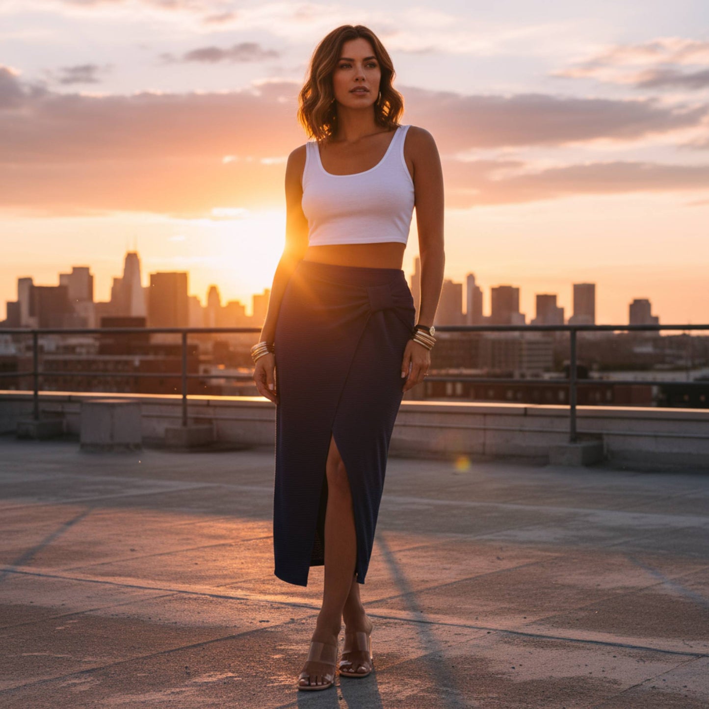 Solid Twist Wrap Assassin Fit Skirt - ZumBuys