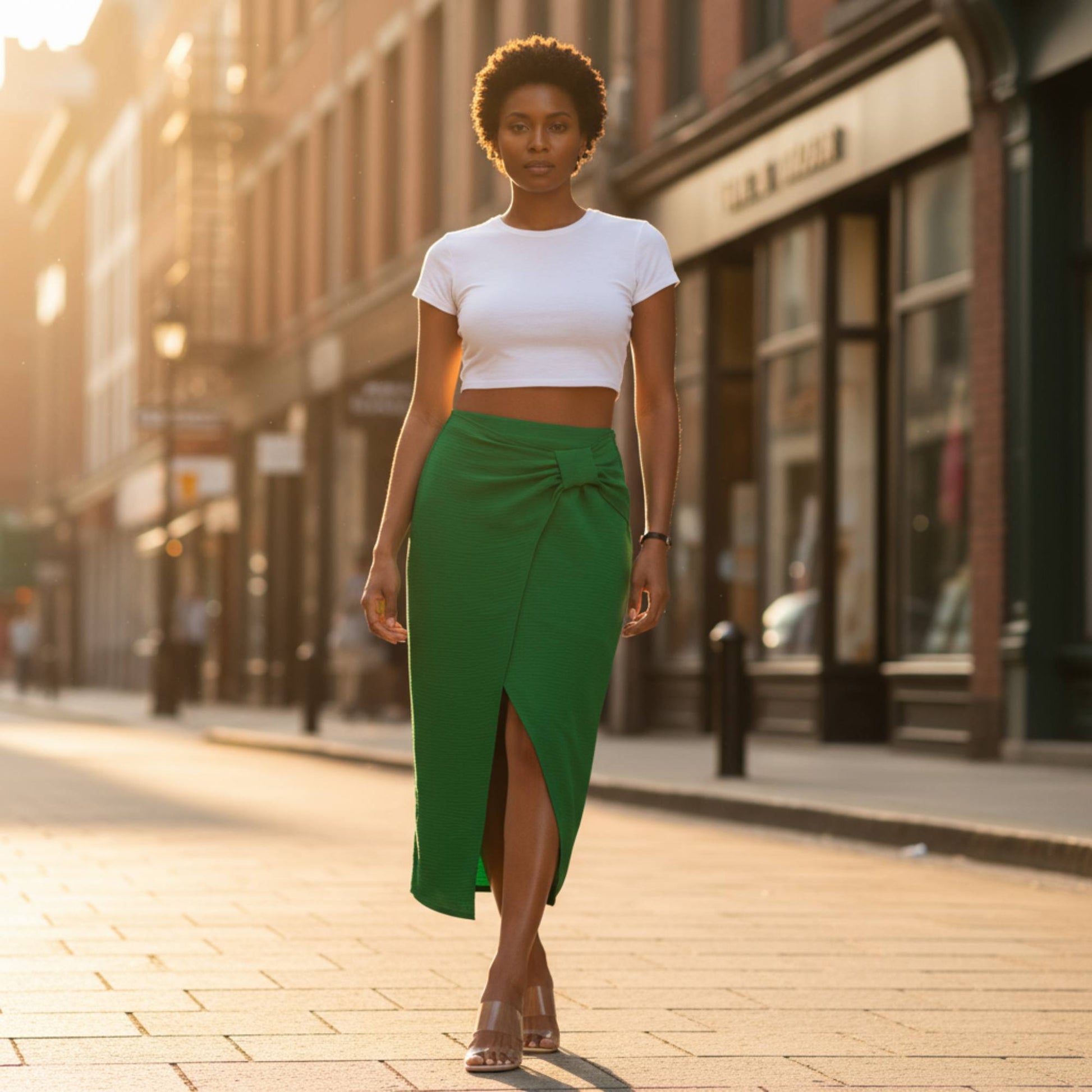 Solid Twist Wrap Assassin Fit Skirt - ZumBuys