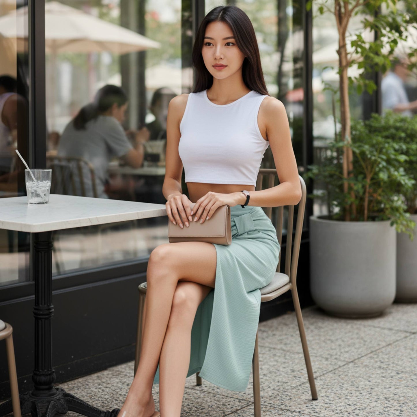 Solid Twist Wrap Assassin Fit Skirt - ZumBuys