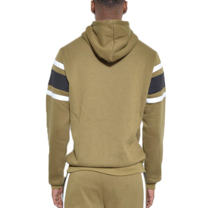Solid With Three Stripe Pullover Hoodie - ZumBuys