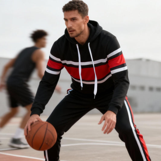 Solid With Three Stripe Pullover Hoodie - ZumBuys