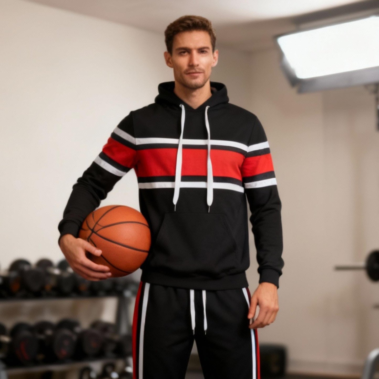 Solid With Three Stripe Pullover Hoodie - ZumBuys